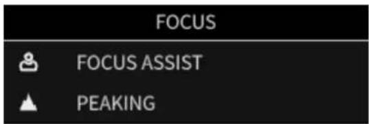 FOCUS FOCUS ASSIST PEAKING