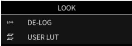 LOOK LOG DE-LOG USER LUT