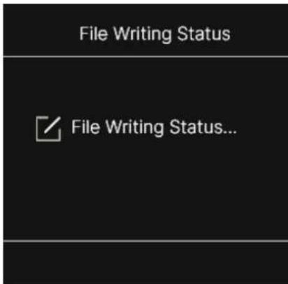 File Writing Status File Writing Status...