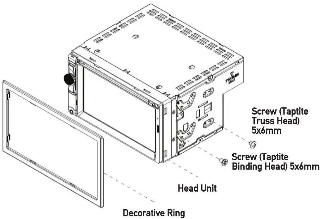 Screw (Taptite Truss Head) 5x6mm Screw (Taptite Binding Head) 5x6mm Head Unit Decorative Ring
