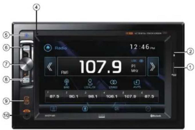 Radio 12:46 PM FM1 107.9 LOC P1 MHz SAND LEO/LOM STERED AL-PS 87.5 90.1 98.1 108.1 107.9 87.5 027182 Bluetooth