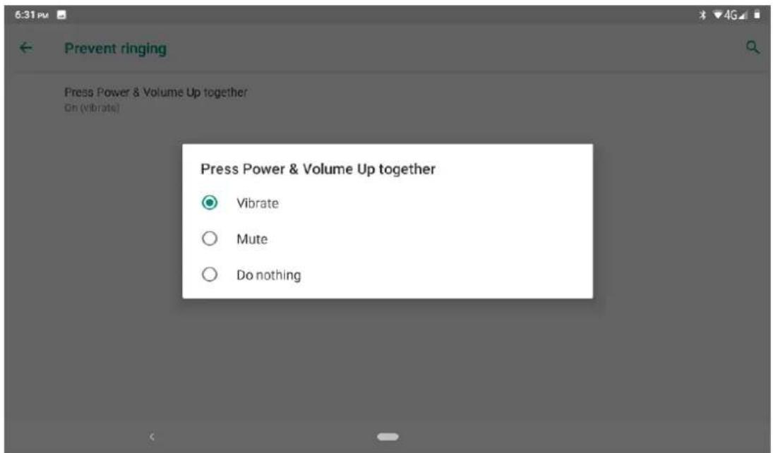 6:31 PM Prevent ringing Press Power & Volume Up together On (vibrate) Press Power & Volume Up together Vibrate Mute Do nothing