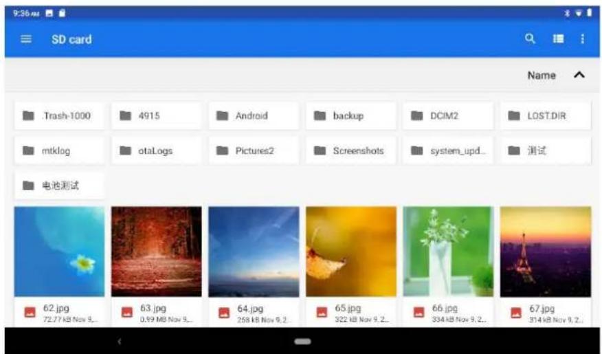 9:36 AM SD card Name Trash-1000 4915 Android backup DCIM2 LOST.DIR mtklog otaLogs Pictures2 Screenshots system_upd 测试 电池测试 62.jpg 63.jpg 64.jpg 65.jpg 66.jpg 67.jpg 72.77 KB Nov 9... 0.99 MB Nov 9... 258 KB Nov 9.2... 322 KB Nov 9.2... 334 KB Nov 9.2... 314 KB Nov 9.2...