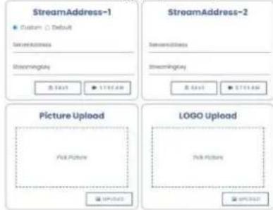 StreamAddress-1 Custom Default StreamAddress StreamOutlay 8.5x9 7.7x6.4x8 StreamAddress-2 StreamAddress StreamOutlay 8.5x9 6.7x6.4x8 Picture Upload Pick Picture LOGO Upload Pick Picture UP/032 UP/032