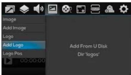 Image Add Image Logo Add Logo Logo Pos 00:00:00 Add From U Disk Dir 'logos'