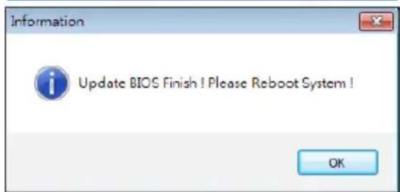Information Update BIOS Finish ! Please Reboot System ! OK
