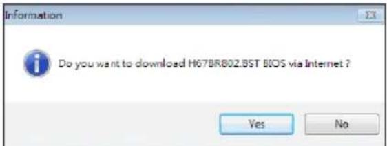 Do you want to download H67BR802.BST 800S via Internet ? Yes No