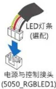 LED灯条 (选配) 电源与控制接头 (5050_RGBLED1)