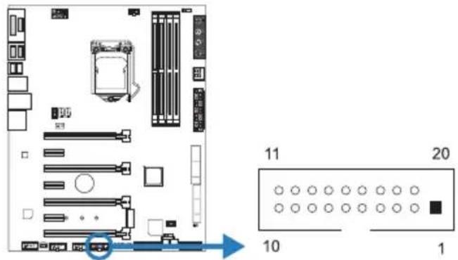 BIOSTAR Z170GT7 - JFRONT\_USB3\_1: 前置面板USB 3.0接头 - 1