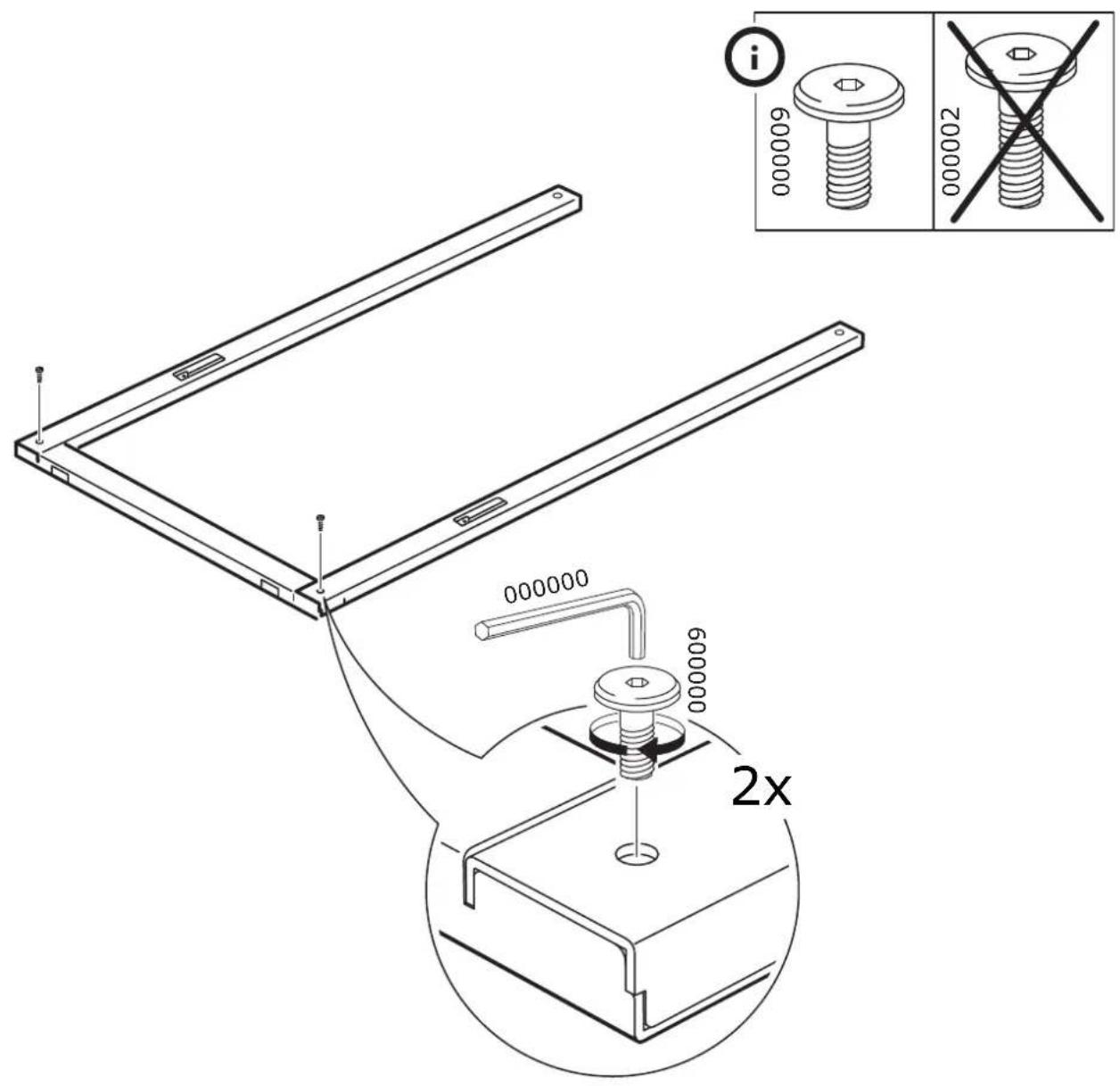 Technical diagram showing a mechanical assembly with labeled parts and a magnified inset of bolt specifications.