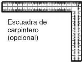 Escuadra de carpintero (opcional)