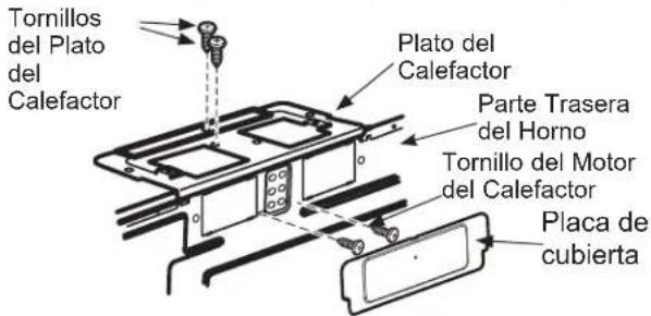 Tornillos del Plato del Calefactor Plato del Calefactor Parte Trasera del Horno Tornillo del Motor del Calefactor Placa de cubierta