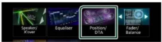 Speaker/ Xover Equaliser Position/ DTA Fader/ Balance