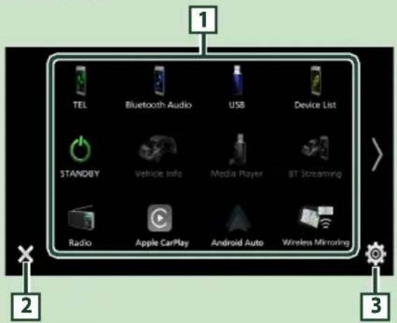 1 TEL Bluetooth Audio USB Device List STANDBY Vehicle Info Media Player BT Streaming Radio Apple CarPlay Android Auto Wireless Mirroring