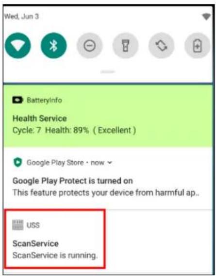 Wed, Jun 3 BatteryInfo Health Service Cycle: 7 Health: 89% (Excellent) Google Play Store · now Google Play Protect is turned on This feature protects your device from harmful ap.. USS ScanService ScanService is running.