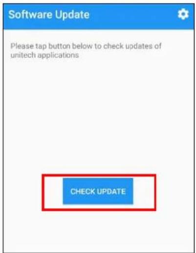 Software Update Please tap button below to check updates of unitech applications CHECK UPDATE