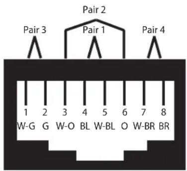 Pair 2 Pair 3 Pair 1 Pair 4 1 2 3 4 5 6 7 8 W-G G W-O BL W-BL O W-BR BR