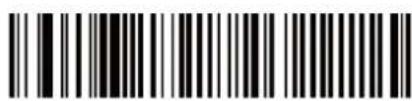 Black and white barcode image with vertical lines and a central dot