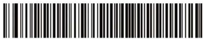 Black and white barcode image with vertical lines and a small number '1' at the top