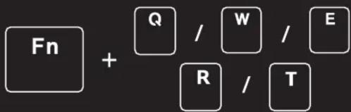 Fn + Q / W / E R / T