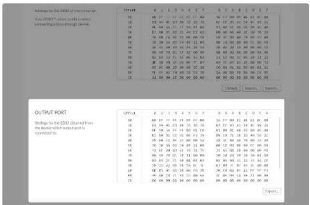 OUTPUT PORT Linkings for the EDD obtained from the devices which output port is connected to: OFF-cut 0 1 2 3 4 5 6 7 8 9 10 11 12 13 14 15 16 17 18 19 20 21 22 23 24 25 26 27 28 29 30 31 32 33 34 35 36 37 38 39 40 41 42 43 44 45 46 47 48 49 50 51 52 53 54 55 56 57 58 59 60 61 62 63 64 65 66 67 68 69 70 71 72 73 74 75 76 77 78 79 80 81 82 83 84 85 86 87 88 89 90 91 92 93 94 95 96 97 98 99 100 Off-cut 10 11 12 13 14 15 16 17 18 19 20 21 22 23 24 25 26 27 28 29 30 31 32 33 34 35 36 37 38 39 40 41 42 43 44 45 46 47 48 49 50 51 52 53 54 55 56 57 58 59 60 61 62 63 64 65 66 67 68 69 70 71 72 73 74 75 76 77 78 79 80 81 82 83 84 85 86 87 88 89 90 91 92 93 94 95 96 97 98 99 100