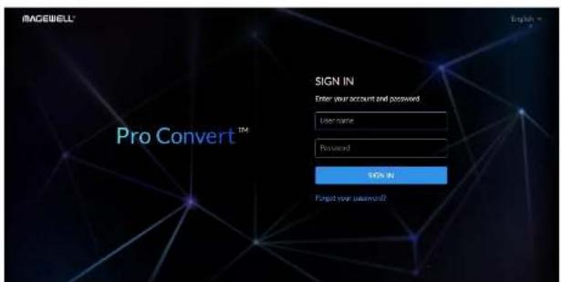 RACEWELL PRO CONVERT™ SIGN IN Enter your account and password User name Password SIGN IN Forgot your account/02