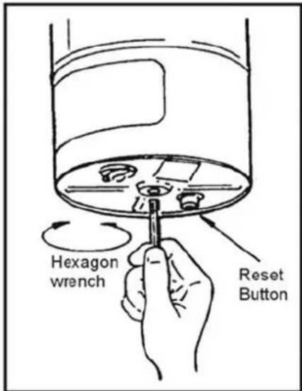 Hexagon wrench Reset Button