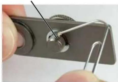 Lectrosonics SMWB-E07 - Silver Paste on SM Series Transmitter Thumbscrews - 3