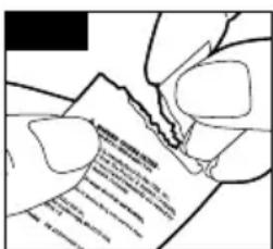 Hand-drawn sketch showing a hand holding a document with visible text lines and annotations