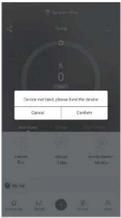 Device not bind, please bind the device Cancel Confirm