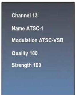 Channel 13 Name ATSC-1 Modulation ATSC-VSB Quality 100 Strength 100