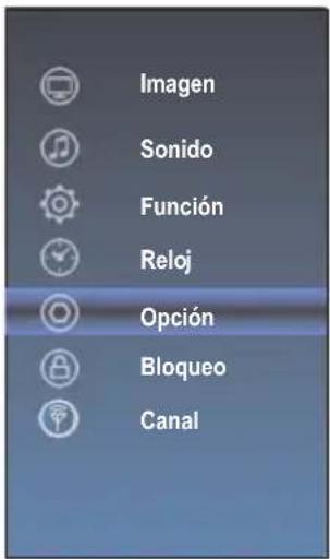 Imagen Sonido Función Reloj Opción Bloqueo Canal