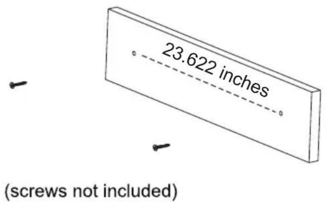 23.622 inches (screws not included)