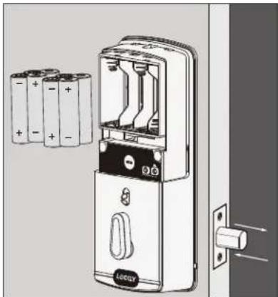 Lockly Vision - STEP 5. INSTALLING BATTERIES - 1