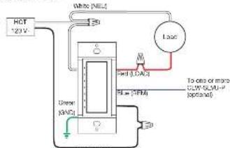 HOT 12V White (NEU) Load Diner (ADC) M Sed (LDA) M Sed (FPM) To one or more CLW-50-U-P (optional) Power