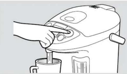 Zojirushi CD-LFC50 - Press the DISPENSE button to dispense hot water. - 2
