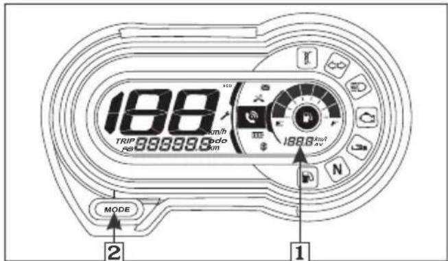 188 km/h TRIP 99999999000km MODE 2 1