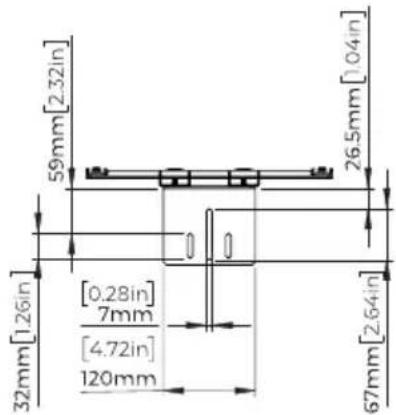 59mm[2.32in] 26.5mm[1.04in] [0.28in] 7mm [4.72in] 120mm 32mm[1.26in] 67mm[2.64in]