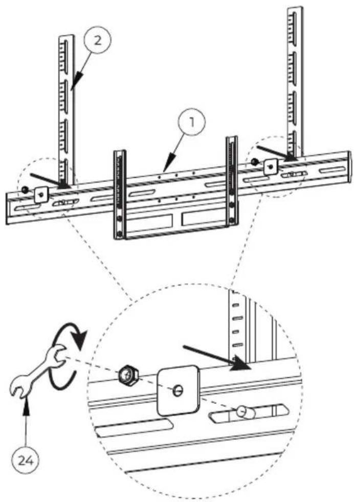 Technical diagram illustrating a mechanical measurement setup with labeled components and tool path