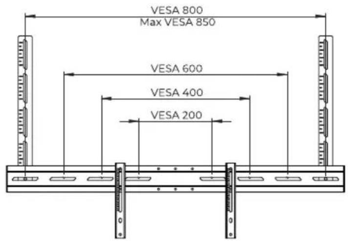 VESA 800 Max VESA 850 VESA 600 VESA 400 VESA 200