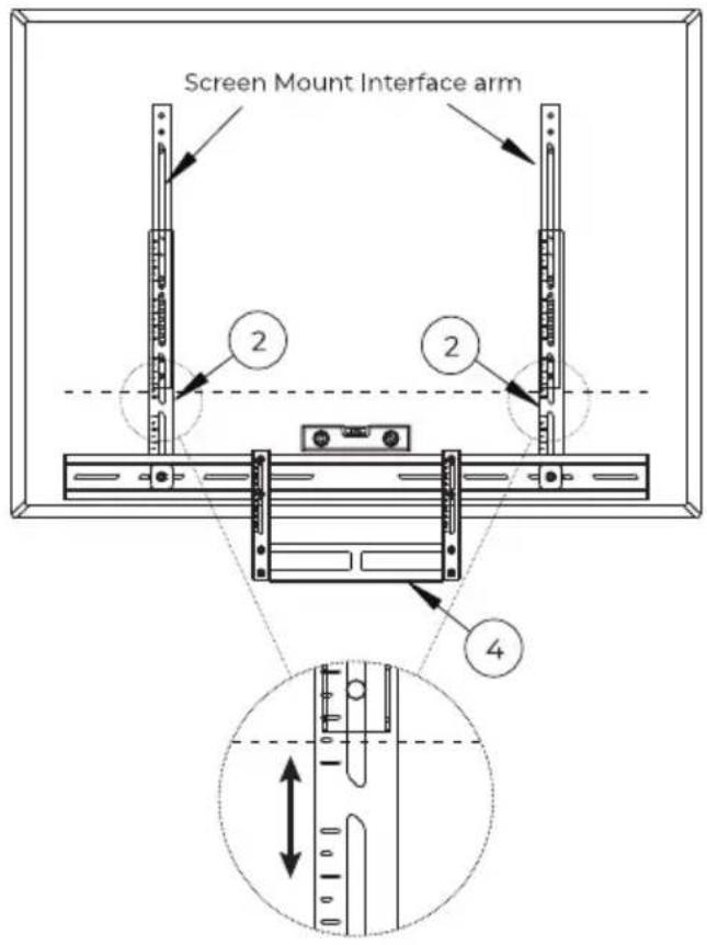 Screen Mount Interface arm 2 2 4