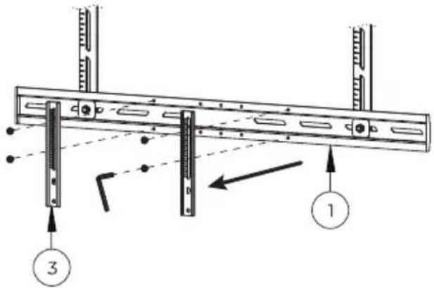 Technical diagram showing mechanical assembly with labeled components and directional arrows
