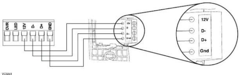 OVR LED 12V D- GND 12V D+ GND 12V D- D+ GND VC20241