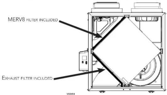 MERV8 FILTER INCLUDED EXHAUST FILTER INCLUDED WD0454