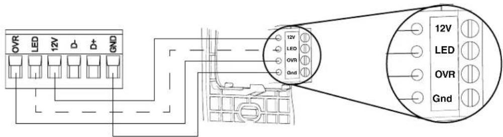 OVR LED 12V D- D+ GND 12V LED OVR Gnd 12V LED OVR Gnd