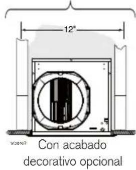 12° Con acabado decorativo opcional
