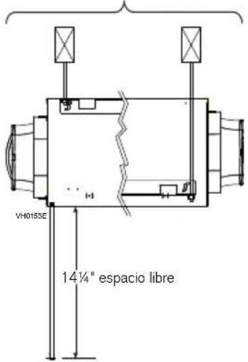 VH015SE 14¼" espacio libre