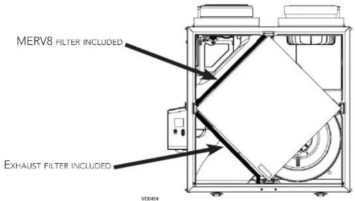 MERV8 FILTER INCLUDED EXHAUST FILTER INCLUDED VDD454