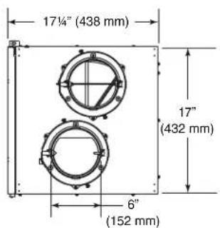 17¼" (438 mm) 17" (432 mm) 6" (152 mm)
