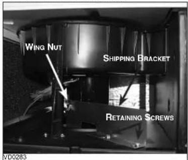 WING NUT SHIPPING BRACKET RETAINING SCREWS VD0283